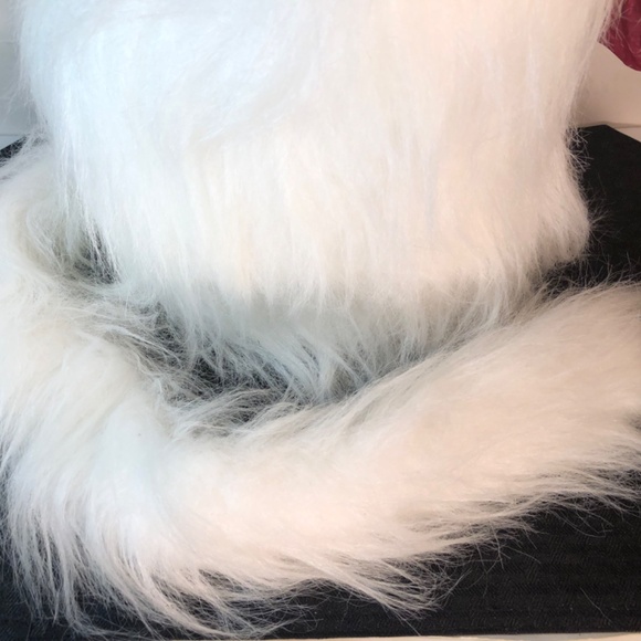 14” Angora Cat Figure/Doorstop Fluffy soft sculpture Custom Made - Picture 12 of 16